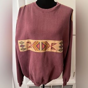 Unisex VINTAGE 90’s NAVAJO/AZTEC PRINT CREWNECK SWEATSHIRT